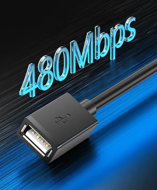 Alt view image 2 of 6 - USB 2.0 extension cable (male to female) complete set of USB data cable for computer, USB flash drive, mouse, extended USB cable