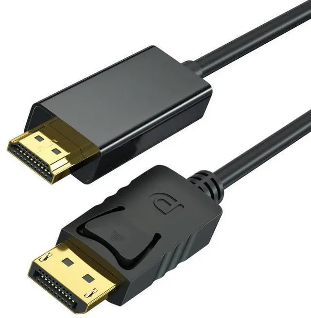 Main image of DP to HDMI cable 1.8 meters for 4K conversion cable for connecting computer monitor to convert from large DP to HDMI cable 1080p
