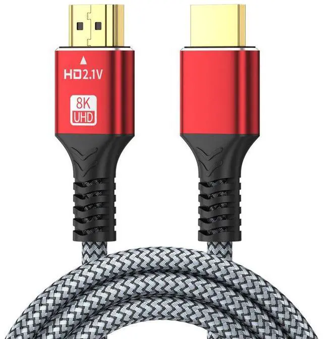 Main image of HDMI version 2.1 8K high-definition cable for connecting monitor, TV, computer, projector, set-top box and other devices. HDMI cable 2m
