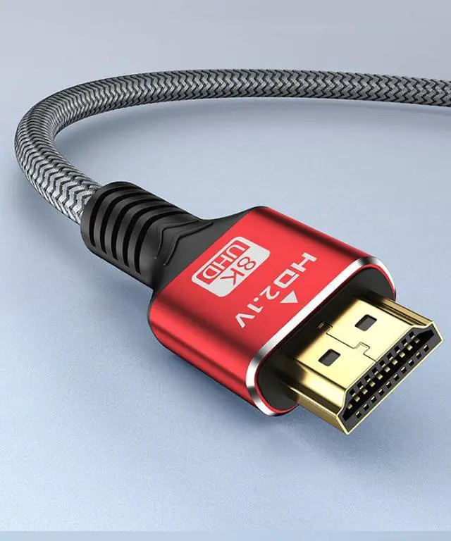 Alt view image 3 of 6 - HDMI version 2.1 8K high-definition cable for connecting monitor, TV, computer, projector, set-top box and other devices. HDMI cable 2m