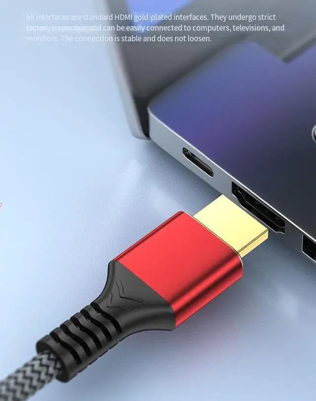 Alt view image 5 of 6 - HDMI version 2.1 8K high-definition cable for connecting monitor, TV, computer, projector, set-top box and other devices. HDMI cable 2m