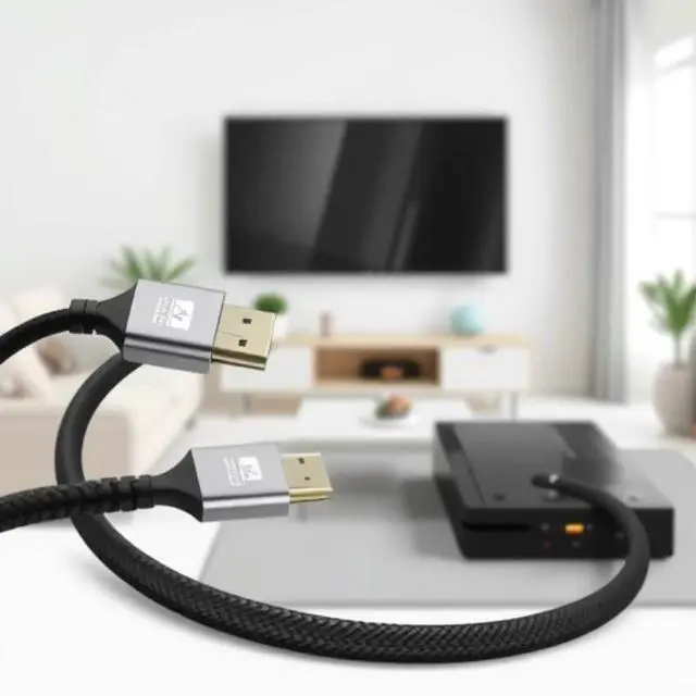 Alt view image 2 of 5 - HDTV 2.1 High Definition Cable 8K 60Hz Projector TV Laptop Computer Display Audio-Video Connection Cable HDTV