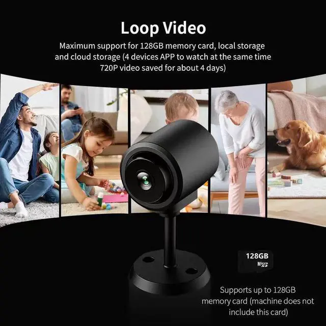 Alt view image 6 of 7 - best-selling, Cl high-definition night vision camera for home security, WiFi monitoring, child care recording,small camera