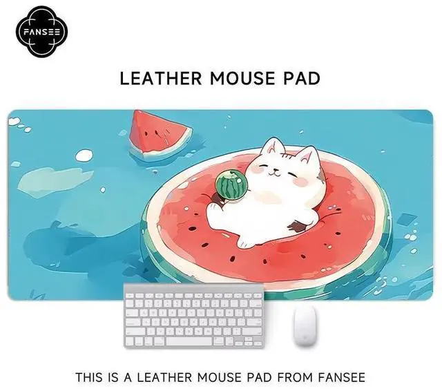 Main image of Cute cat mouse pad - Extra large, creative cartoon mouse pad for girls, computer keyboard pad for office desk, large size, anti-slip, 35.43 x 15.75 inches 8