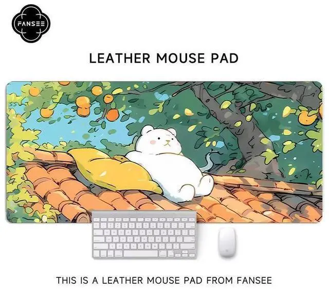Main image of Cute cat mouse pad - Extra large, creative cartoon mouse pad for girls, computer keyboard pad for office desk, large size, anti-slip, 35.43 x 15.75 inches 10