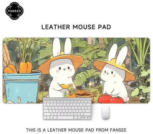 Main image of Cute cat mouse pad - Extra large, creative cartoon mouse pad for girls, computer keyboard pad for office desk, large size, anti-slip, 35.43 x 15.75 inches 5