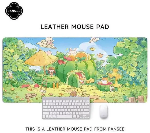 Main image of Cute cat mouse pad - Extra large, creative cartoon mouse pad for girls, computer keyboard pad for office desk, large size, anti-slip, 35.43 x 15.75 inches 9