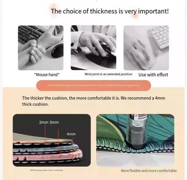 Alt view image 2 of 5 - Cute e-sports cat ear mouse pad - Extra large gaming cartoon computer keyboard pad - Personalized creative office desk pad - Customized 35.43 x 15.75 inches 9