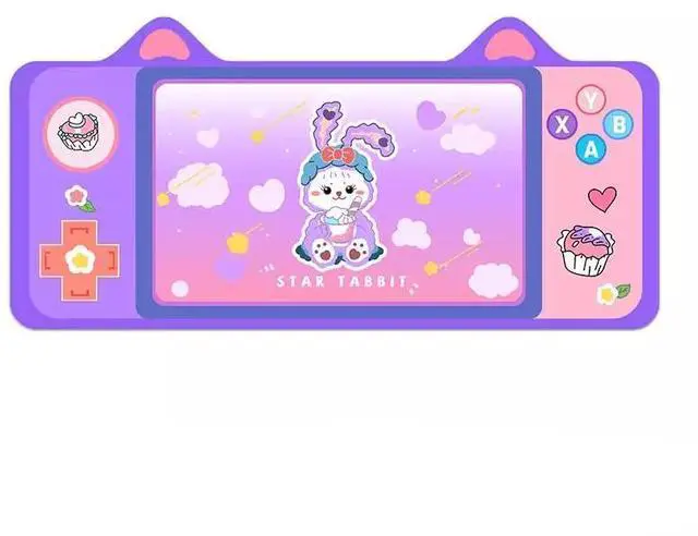 Main image of Cute e-sports cat ear mouse pad - Extra large gaming cartoon computer keyboard pad - Personalized creative office desk pad - Customized 35.43 x 15.75 inches 10