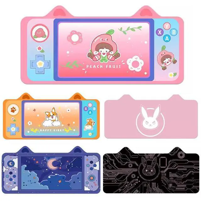 Alt view image 5 of 5 - Cute e-sports cat ear mouse pad - Extra large gaming cartoon computer keyboard pad - Personalized creative office desk pad - Customized 35.43 x 15.75 inches 3