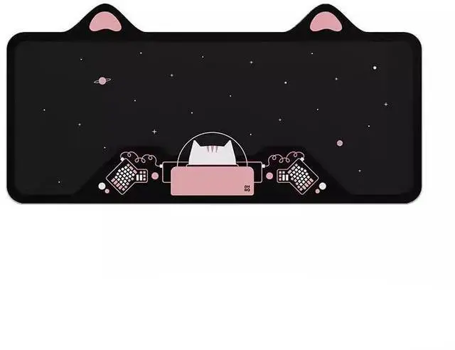 Main image of Cute e-sports cat ear mouse pad - Extra large gaming cartoon computer keyboard pad - Personalized creative office desk pad - Customized 35.43 x 15.75 inches 3