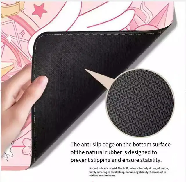 Alt view image 3 of 5 - Cute e-sports cat ear mouse pad - Extra large gaming cartoon computer keyboard pad - Personalized creative office desk pad - Customized 35.43 x 15.75 inches 6