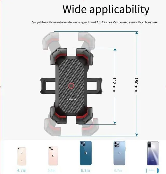 Alt view image 4 of 5 - New outdoor mobile phone bike lazy support 4. 7-7 inches motorcycle fixing bracket universal type