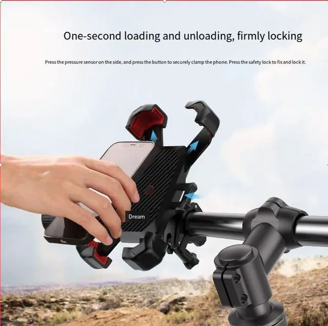 Alt view image 5 of 5 - New outdoor mobile phone bike lazy support 4. 7-7 inches motorcycle fixing bracket universal type
