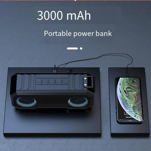 Alt view image 6 of 7 - Wireless Bluetooth speaker with calendar alarm clock, temperature display, desktop multi-functional Bluetooth speaker red