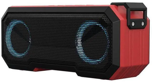 Main image of Wireless Bluetooth speaker with calendar alarm clock, temperature display, desktop multi-functional Bluetooth speaker red