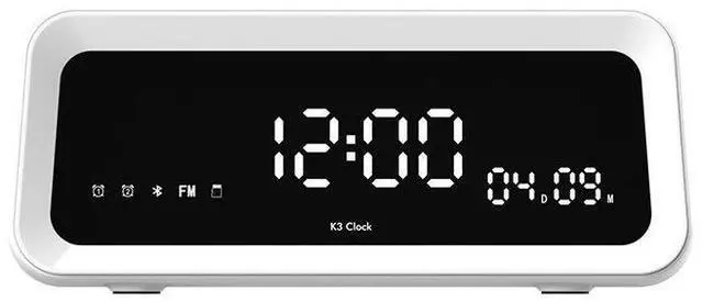 Alt view image 2 of 7 - Wireless Bluetooth speaker with calendar alarm clock, temperature display, desktop multi-functional Bluetooth speaker