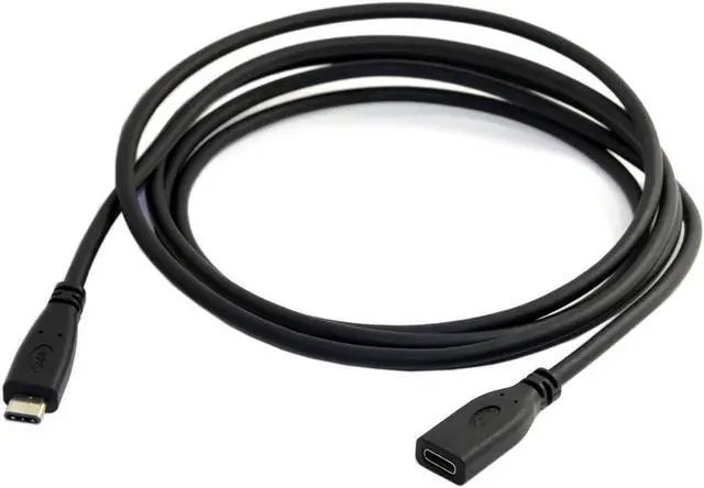 Alt view image 2 of 6 - USB-C USB 3.1 Type C Male to Female Extension Data Cable for Laptop & Macbook Tablet Mobile Phone 2m UC-218-BK-2.0M