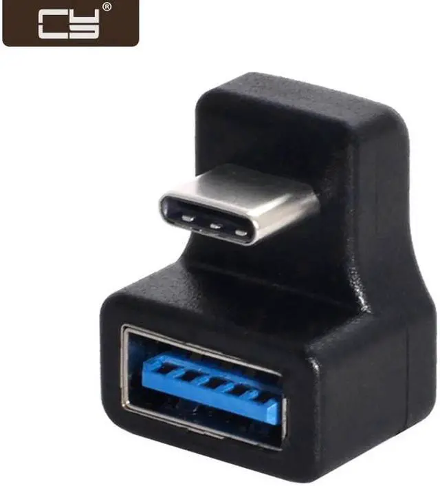 Alt view image 6 of 7 - 180 Degree Up & Down Angled Type-C USB-C OTG to USB 5.0 Female Extension Adapter for Cell Phone & Tablet UC-338