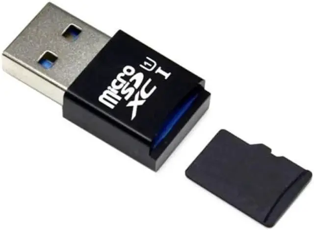 Main image of Mini Size USB 3.0 to Micro SD SDXC TF Card Reader with Micro USB 5pin OTG Adapter for Tablet / Cell Phone GT-186/U3-286-BK