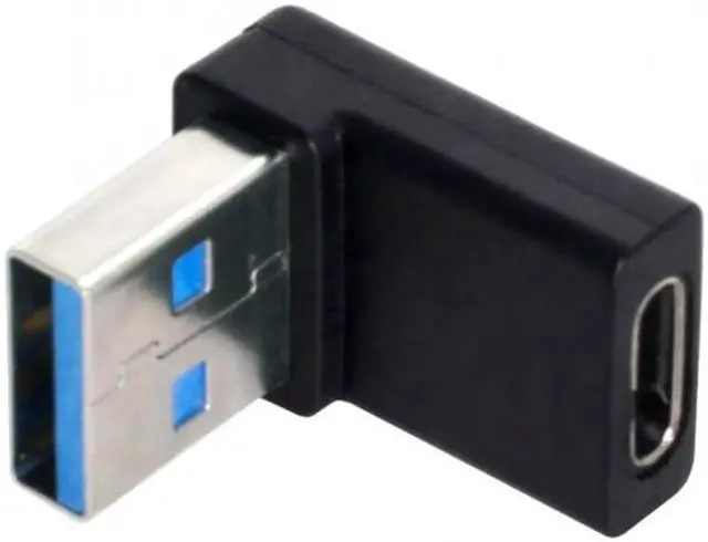 Main image of USB-C Type C Female 90 Degree Down Angled to USB 3.0 A Male Data Adapter for Laptop Desktop UC-357-DN