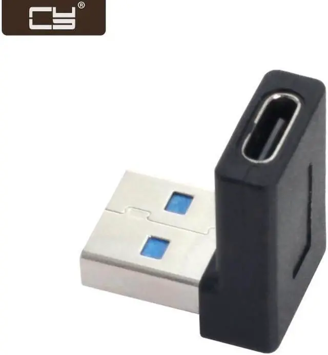 Alt view image 6 of 7 - USB-C Type C Female 90 Degree Down Angled to USB 3.0 A Male Data Adapter for Laptop Desktop UC-357-DN