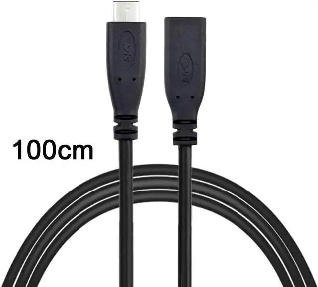 Alt view image 2 of 7 - USB-C USB 3.1 Type C Male to Female Extension Data Cable for Laptop & Macbook Tablet Mobile Phone 1m UC-218-BK-1.0M