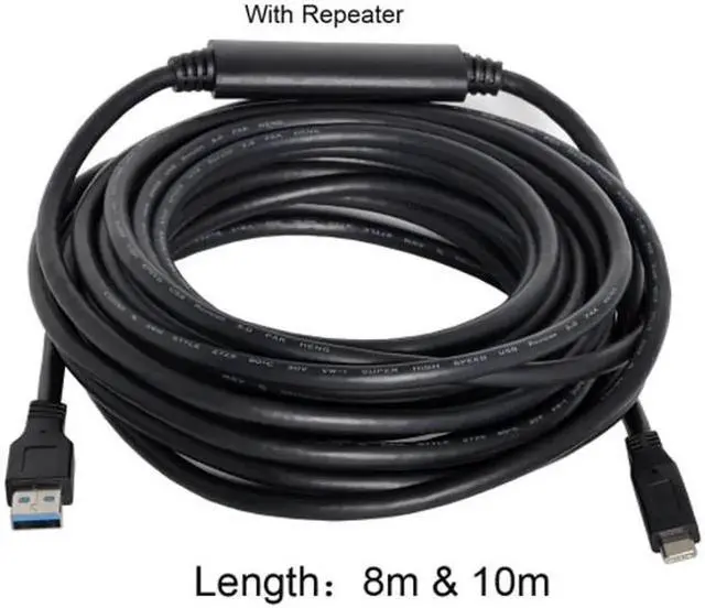 Alt view image 3 of 7 - 8m USB-C USB 3.1 Type C Male to USB3.0 Type A Male Data GL3523 Repeater Cable for Tablet & Phone & Hard Disk Drive UC-199-BK-8.0M