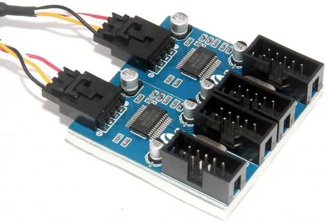 Alt view image 3 of 7 - 9pin USB 2.0 Header 1 to 2 / 4 Female Extension Cable HUB Connector Adapter Port Multilier U2-004