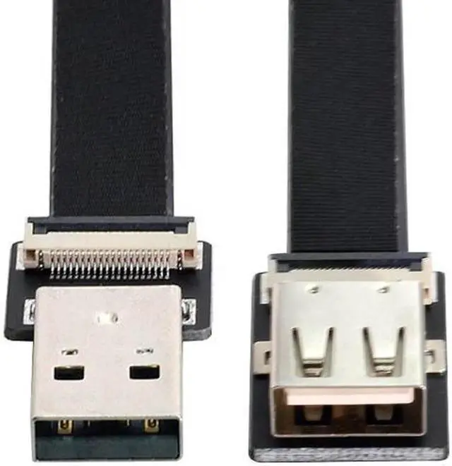 Alt view image 7 of 7 - USB 2.0 Type-A Male to Female Extension Data Flat Slim FPC Cable for FPV and Disk and Scanner and Printer