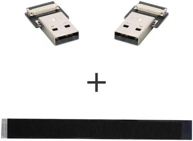 Alt view image 5 of 7 - USB 2.0 Type-A Male to Type-A Male Data Flat Slim FPC Cable for FPV and Disk and Scanner and Printer 3.3"feet