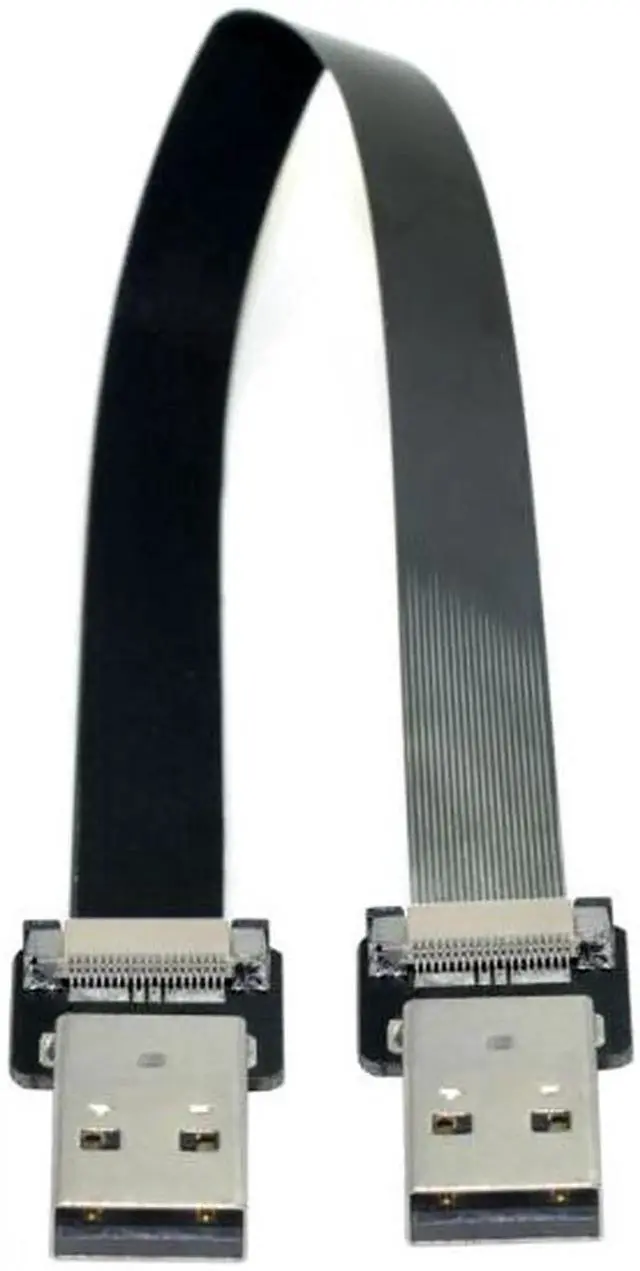 Alt view image 4 of 7 - USB 2.0 Type-A Male to Type-A Male Data Flat Slim FPC Cable for FPV and Disk and Scanner and Printer