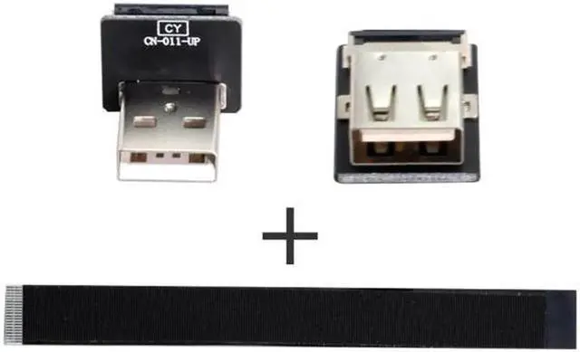 Alt view image 5 of 7 - Up Angled USB 2.0 Type-A Male to Female Extension Data Flat Slim FPC Cable for FPV and Disk and Scanner and Printer 6.6"Feet