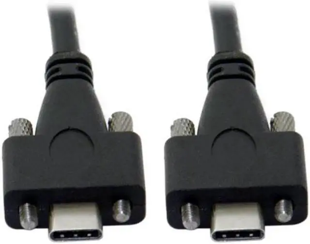 Alt view image 3 of 7 - USB 3.1 Type-C Dual M2 Screws Locking to Locking USB-C 10Gbps Data Cable Panel Mount Type 4feet