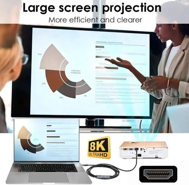 Alt view image 3 of 7 - Micro HDMI Male to HDMI 2.1 Female UHD Extension Gold Converter Adapter Support 8K 60hz HDTV