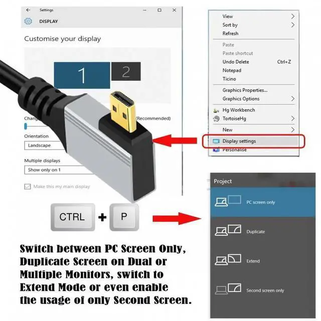 Alt view image 5 of 7 - 90 Degree Left Angled Micro HDMI 2.1 Ultra Thin HDTV Cable 8K 4K Hyper Super Flexible Slim Cord Type-A to Type-D for Camera HDTV