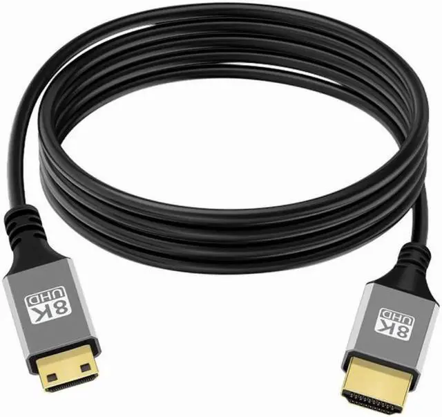Main image of Mini HDMI 2.1 Ultra Thin HDTV Cable 8K 4K Hyper Super Flexible Slim Cord Type-A to Type-C for Camera HDTV