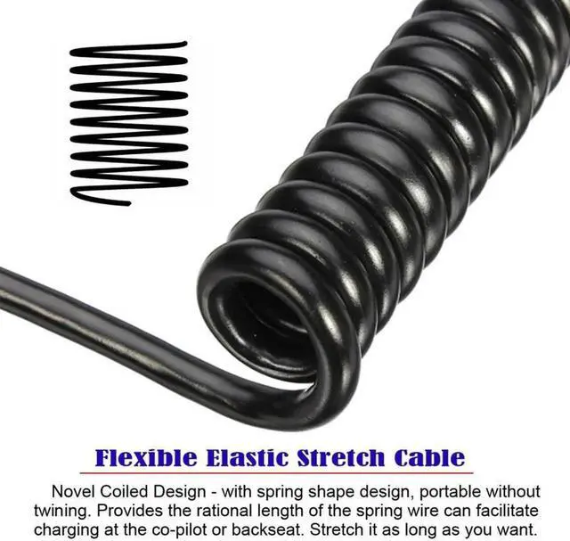 Alt view image 3 of 7 - HDMI 2.0 Male to HDMI Male 4K 60hz Stretch Coiled Cable Left Angled 90 Degree for HDTV Computer Laptop Monitor