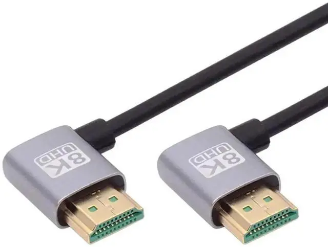 Main image of HDMI 2.1 Ultra Thin HDTV Cable 8K 4K Hyper Super Flexible Slim Cord Right Angled to Right Angled 90 Degree Type-A for Computer HDTV