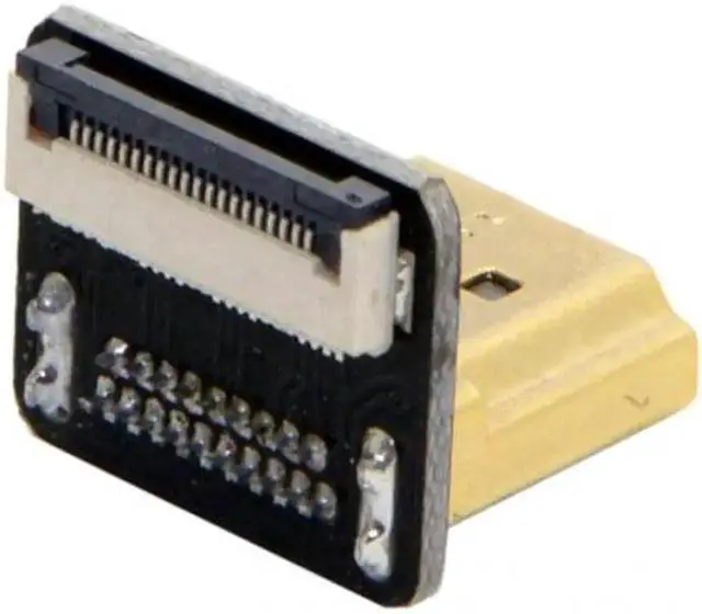 Alt view image 7 of 7 - HDMI Type A Male Connector Down Angled 90 Degree for FPV HDTV Multicopter Aerial Photography