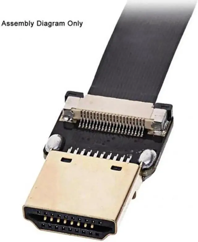 Alt view image 3 of 7 - HDMI Type A Male Connector Down Angled 90 Degree for FPV HDTV Multicopter Aerial Photography