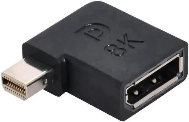 Alt view image 3 of 6 - Angled Mini DisplayPort 1.4 Male to DP Female 8K 60hz Adapter Ultra-HD UHD 4K 144hz 7680*4320 for Video PC Laptop Monitor