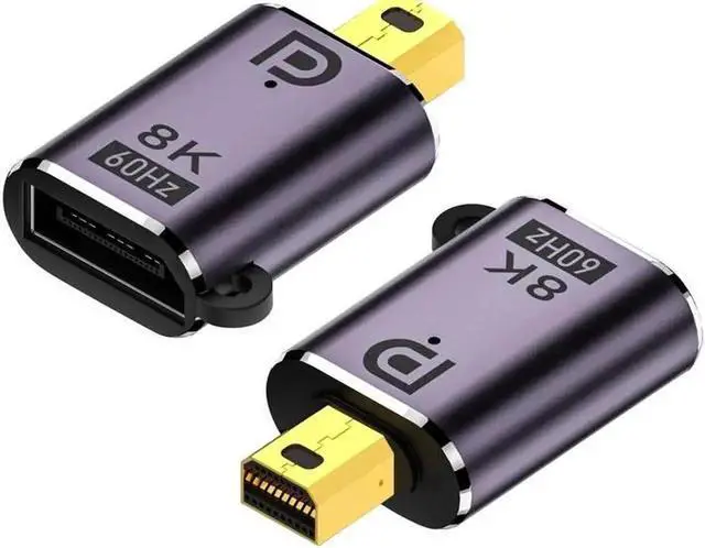 Alt view image 2 of 7 - Mini DisplayPort 1.4 Male to DP Female 8K 60hz Adapter Ultra-HD UHD 4K 144hz 7680*4320 for Video PC Laptop Monitor