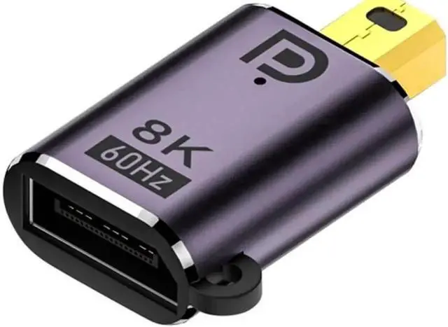 Alt view image 4 of 7 - Mini DisplayPort 1.4 Male to DP Female 8K 60hz Adapter Ultra-HD UHD 4K 144hz 7680*4320 for Video PC Laptop Monitor