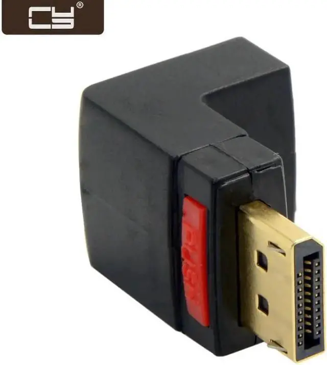 Alt view image 3 of 5 - Down Angled 90 Degree DisplayPort Male to Female Extension Adapter DP-086-DN