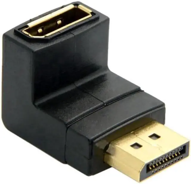 Main image of Down Angled 90 Degree DisplayPort Male to Female Extension Adapter DP-086-DN