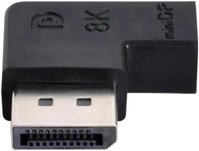 Alt view image 5 of 6 - Angled DisplayPort 1.4 Male to Mini DP Female 8K 60hz Adapter Ultra-HD UHD 4K 144hz 7680*4320 for Video PC Laptop Monitor