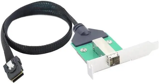 Main image of 12G Mini SAS HD SFF-8644 Female to SFF-8087 Cable, 0.5m/19.6in High-Speed Server Data Transfer Cable Compatible with RAID Controller, Storage Expansion, Workstation
