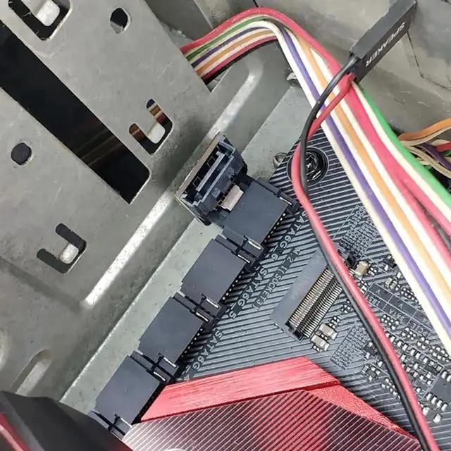 Alt view image 6 of 6 - PH18 SATA III 7-Pin Connector 6Gb/s 90-Degree Reverse Angle Adapter for Motherboard (Forward 3pcs)