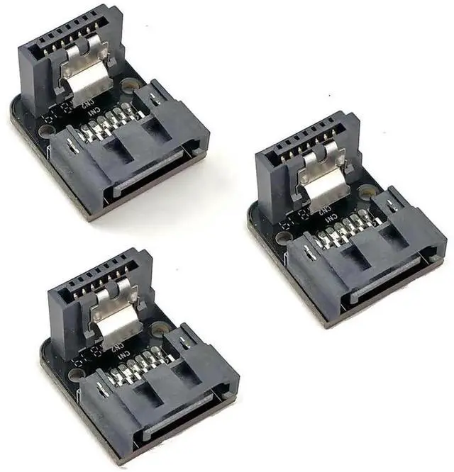 Main image of PH18 SATA III 7-Pin Connector 6Gb/s 90-Degree Reverse Angle Adapter for Motherboard (Forward 3pcs)